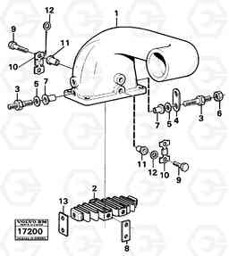 35916 Connecting pipe with starting heater 99308 4600 4600, Volvo Construction Equipment
