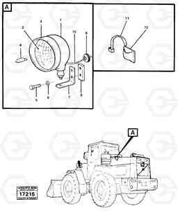 17523 Spot lights 99297, 99299 4400 4400, Volvo Construction Equipment