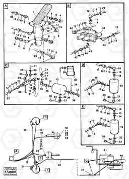 68120 Pneumatic system,front pipes Tillv.nr 1722- 4500 4500, Volvo Construction Equipment