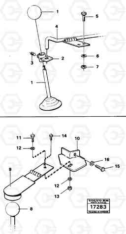 18467 Lever lock, italy 98700 616B/646 616B,646 D45, TD45, Volvo Construction Equipment