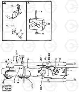 82033 Hydraulic system clips A25 VOLVO BM VOLVO BM A25, Volvo Construction Equipment