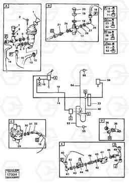 84012 Barking brake, tractor pneumatic system foot Board. 5350B Volvo BM 5350B SER NO 2229 - 3999, Volvo Construction Equipment