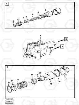 28773 Hydraulic valve dual control 99528 616B/646 616B,646 D45, TD45, Volvo Construction Equipment