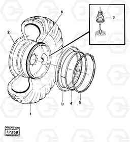 39681 Wheel equipment. 5350B Volvo BM 5350B SER NO 2229 - 3999, Volvo Construction Equipment