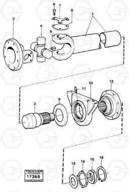 22420 Power shaft tillv nr 3708- 4400 4400, Volvo Construction Equipment