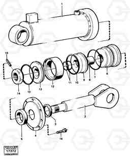 11140 Hydraulic cylinder 5350 5350, Volvo Construction Equipment