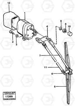 12116 Windshield wipers front Cab No - 1254 4500 4500, Volvo Construction Equipment