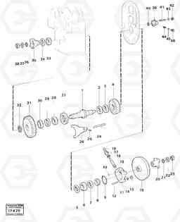 24554 Output shaft 6-speed gear transmission 4200 4200, Volvo Construction Equipment