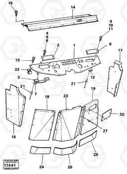 10017 Instrument panel and cover plates Tillv Nr 59472 - 861 861, Volvo Construction Equipment