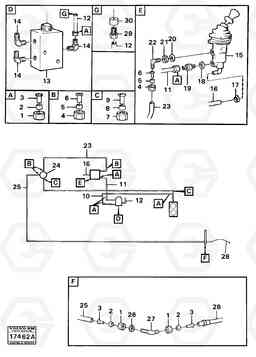 77694 Brake system, tractor pipe lines for handbrake Tillv Nr 59472- , 6x6 861 861, Volvo Construction Equipment