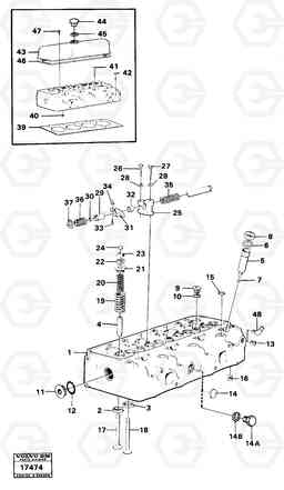 20579 Cylinder head 4200B 4200B, Volvo Construction Equipment