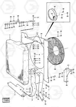 38645 Radiator with fitting parts 4200B 4200B, Volvo Construction Equipment