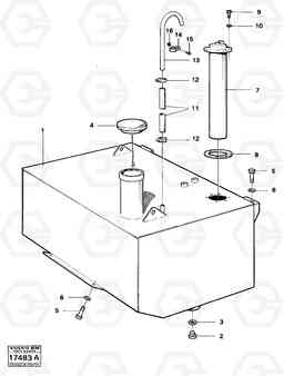 20584 Fuel tank. 4200B 4200B, Volvo Construction Equipment