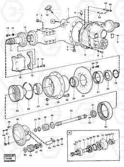 91461 Planet shaft ah 54 k 6x6 861 861, Volvo Construction Equipment