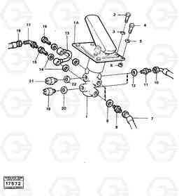 4775 Footbrake valve with mountings 4200B 4200B, Volvo Construction Equipment