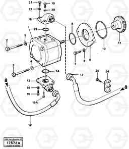 48394 Pump with fitting parts L50 L50 S/N -6400/-60300 USA, Volvo Construction Equipment