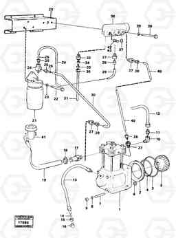 72485 Air-compressor with fitting parts 4300B 4300B, Volvo Construction Equipment