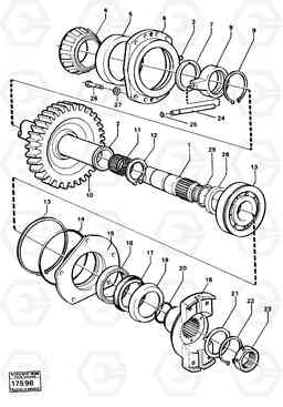21286 Drive shaft drop box. 5350B Volvo BM 5350B SER NO 2229 - 3999, Volvo Construction Equipment