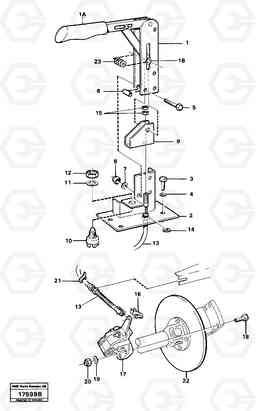 97135 Hand brake L50 L50 S/N -6400/-60300 USA, Volvo Construction Equipment