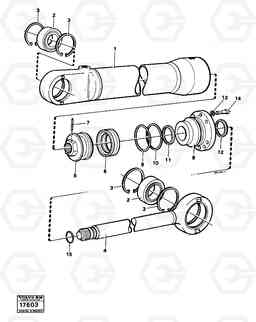 3738 Hydraulic cylinder L70 L70 S/N -7400/ -60500 USA, Volvo Construction Equipment