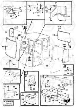 101116 Glass panes and interior components L120 Volvo BM L120, Volvo Construction Equipment