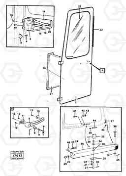 3998 Door with fitting parts. 4200B 4200B, Volvo Construction Equipment