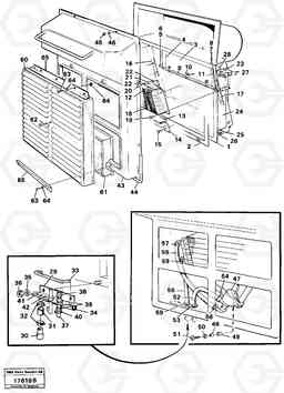 71941 Radiator with fitting parts L120 Volvo BM L120, Volvo Construction Equipment