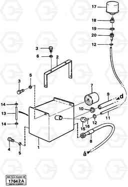 73824 Oil tank with fitting parts. L50 L50 S/N -6400/-60300 USA, Volvo Construction Equipment