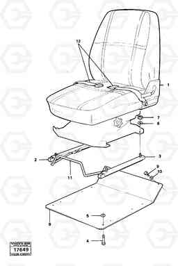 205 Operator seat with fitting parts 4200B 4200B, Volvo Construction Equipment