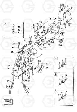 90064 Hoses over hitch 6x6 861 861, Volvo Construction Equipment