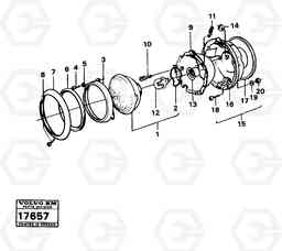 29156 Headlamp 5350B Volvo BM 5350B SER NO 2229 - 3999, Volvo Construction Equipment