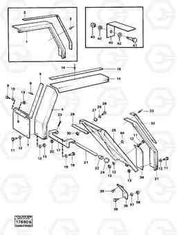 38652 Mudguards with valance edge guards. 4200B 4200B, Volvo Construction Equipment