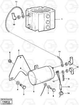 3802 Starter element mountings L50 L50 S/N -6400/-60300 USA, Volvo Construction Equipment