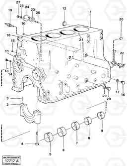 98943 Cylinder block L70 L70 S/N -7400/ -60500 USA, Volvo Construction Equipment