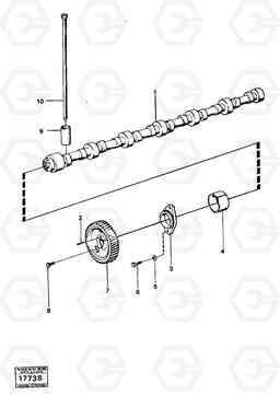 2851 Camshaft L160 VOLVO BM L160, Volvo Construction Equipment