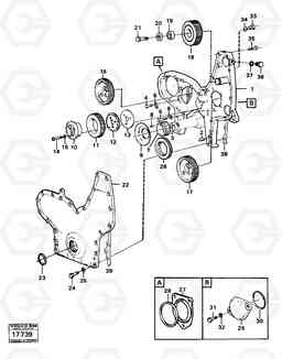 16299 Timing gear casing and gears 4600B 4600B, Volvo Construction Equipment