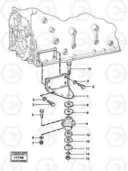 16301 Engine mounting 4600B 4600B, Volvo Construction Equipment