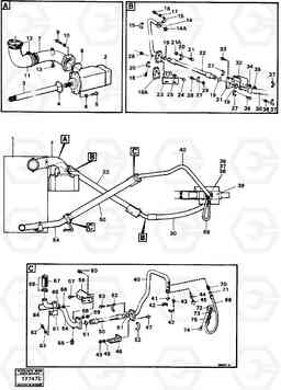 102805 Hydraulic system: feed lines. L160 VOLVO BM L160, Volvo Construction Equipment