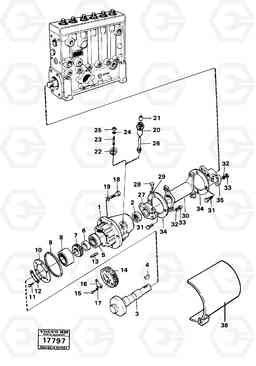 5041 Pump drive 4600B 4600B, Volvo Construction Equipment