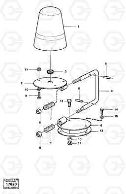 16390 Revolving warning light 99886 4400 4400, Volvo Construction Equipment