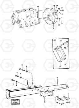 20838 Engine support and flywheel housing 4300B 4300B, Volvo Construction Equipment