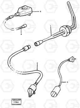 100996 Engine heater. 4200B 4200B, Volvo Construction Equipment