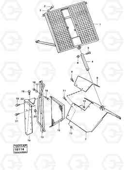 90987 Protective grid. 5350B Volvo BM 5350B SER NO 2229 - 3999, Volvo Construction Equipment