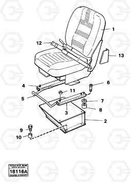 86096 Operator seat with fitting parts A25 VOLVO BM VOLVO BM A25, Volvo Construction Equipment