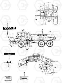 39730 Decals 5350B Volvo BM 5350B SER NO 2229 - 3999, Volvo Construction Equipment