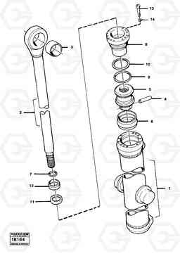 33880 Hydraulic cylinder lifting Tillv Nr 5229 - 4400 4400, Volvo Construction Equipment