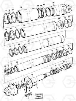 66026 Tipping cylinder 4 x 4 Tillv Nr - 4066 A25 VOLVO BM VOLVO BM A25, Volvo Construction Equipment