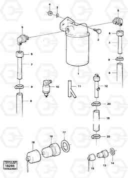 104348 Leak-oil filter. 4200B 4200B, Volvo Construction Equipment