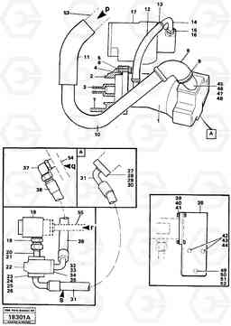 94155 Hydraulic system, rear, 5:th, 6:th function L50 L50 S/N -6400/-60300 USA, Volvo Construction Equipment