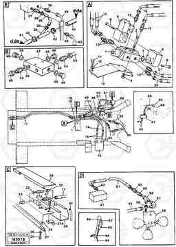 102736 Hydraulic oil outlet, rear. L50 L50 S/N -6400/-60300 USA, Volvo Construction Equipment